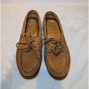 Sperry Topsider Gold Cup Men 8 Brown Leather 2 Eyelet Boat Deck Camp Beach Shoes